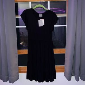 Black flowy short sleeve dress (brand new with tag)